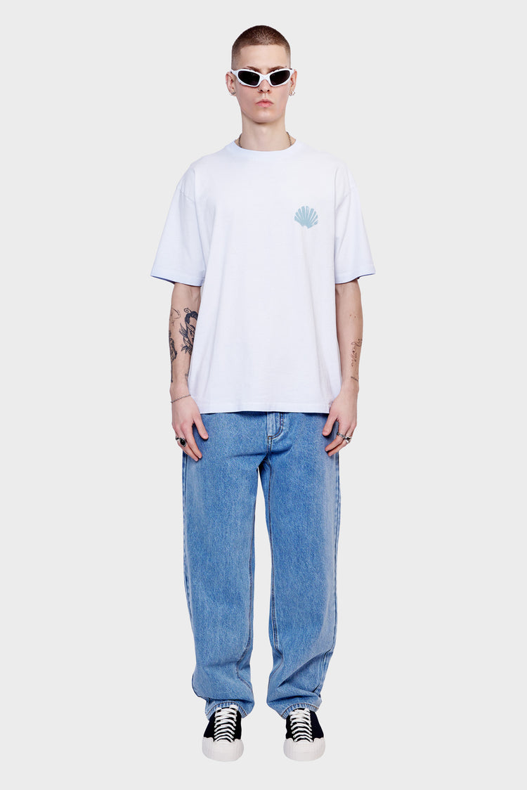 SPRAYED LOGO TEE blue