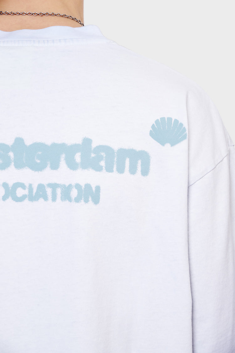 SPRAYED LOGO TEE blue