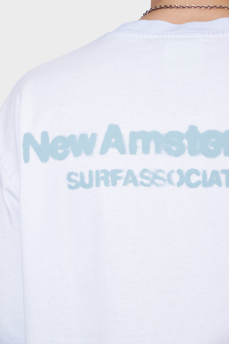 SPRAYED LOGO TEE blue