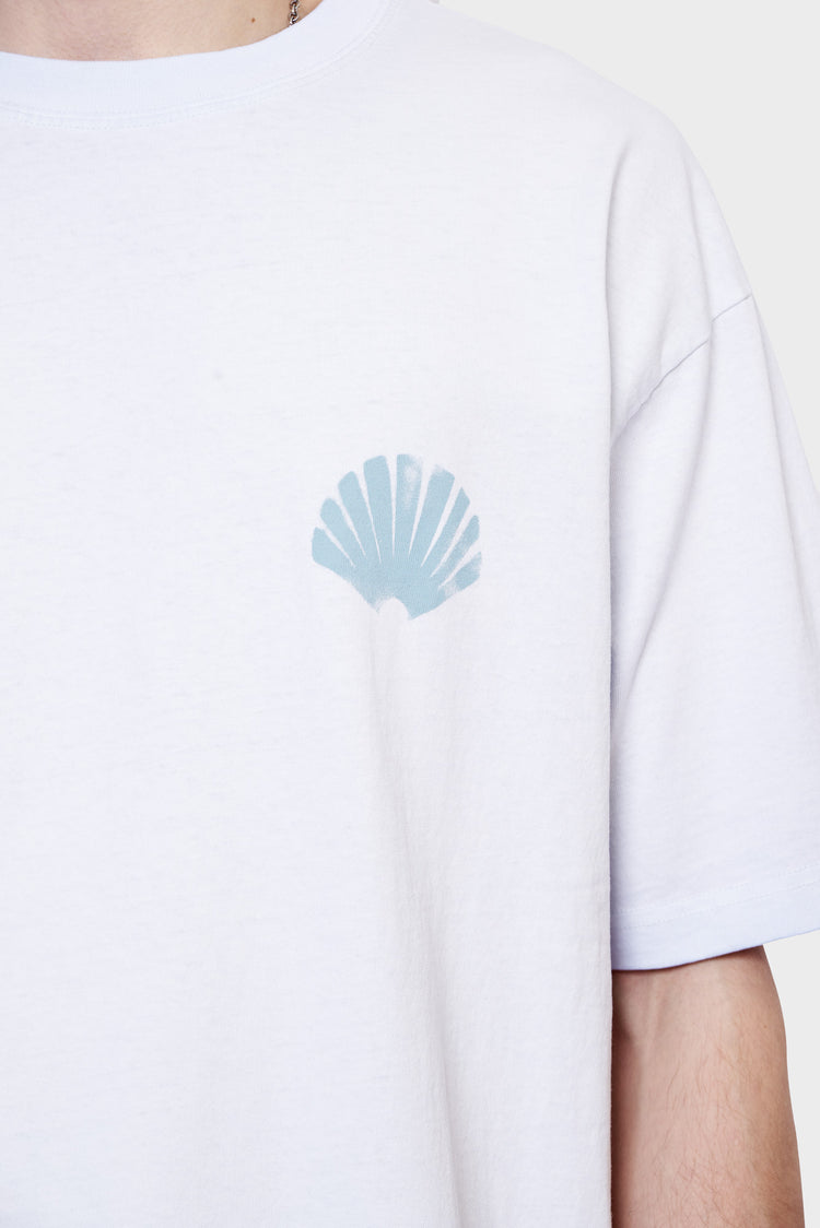 SPRAYED LOGO TEE blue