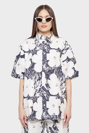 damskie#@Koszula ANDY WARHOL DENIM SHIRT biała