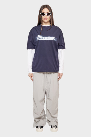 damskie#@Koszulka RELAX TEE ETUDES BLUR granatowa