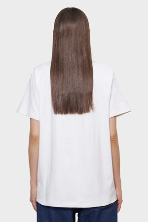 damskie#@Koszulka LOGO COLLAR biało-granatowa