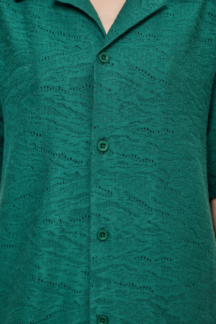 CROCHET shirt green