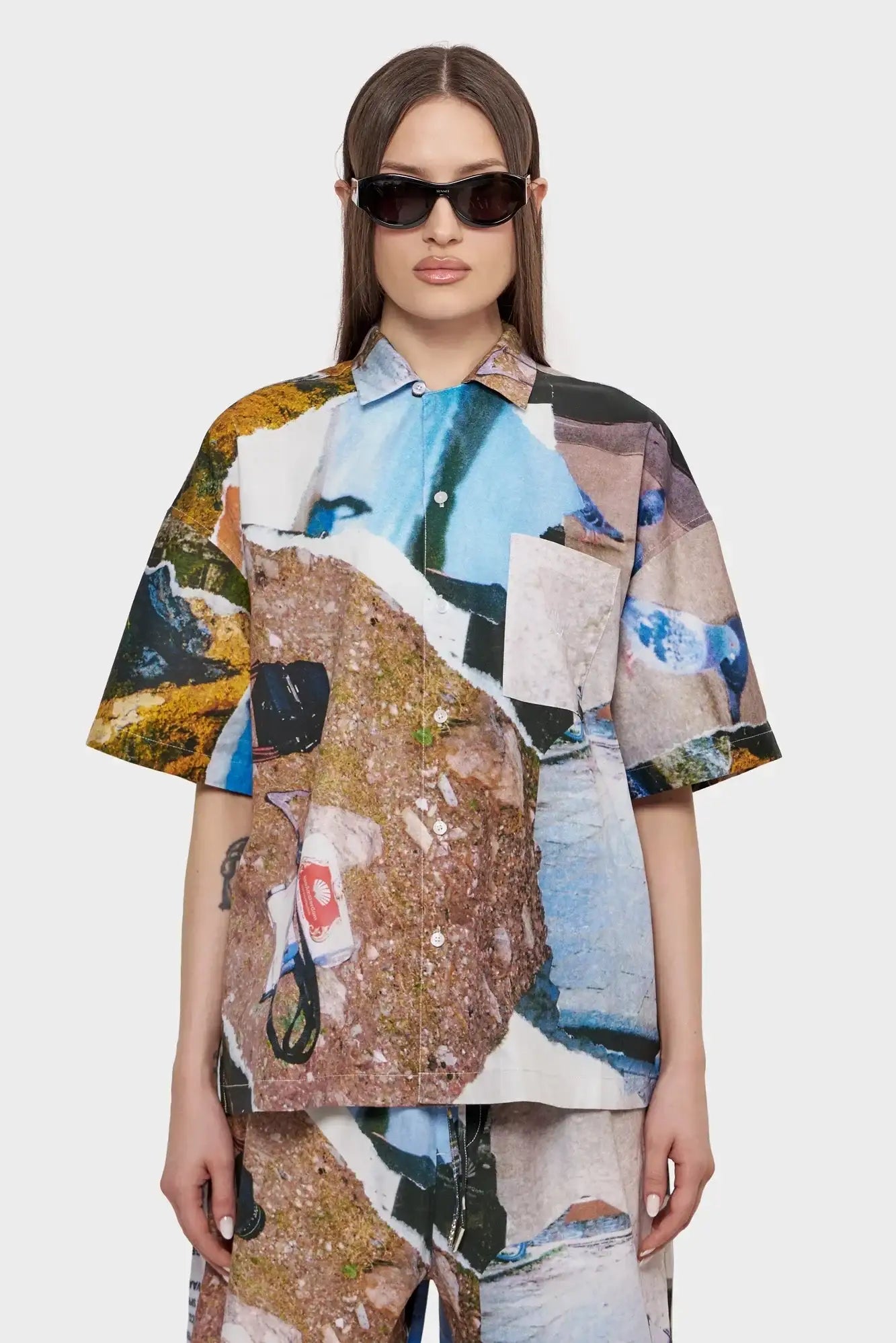 Koszula WIJK SHIRT MEMORY lane print