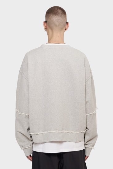 meskie#@Bluza PANELLED CREW NECK szara