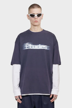 meskie#@Koszulka RELAX TEE ETUDES BLUR granatowa