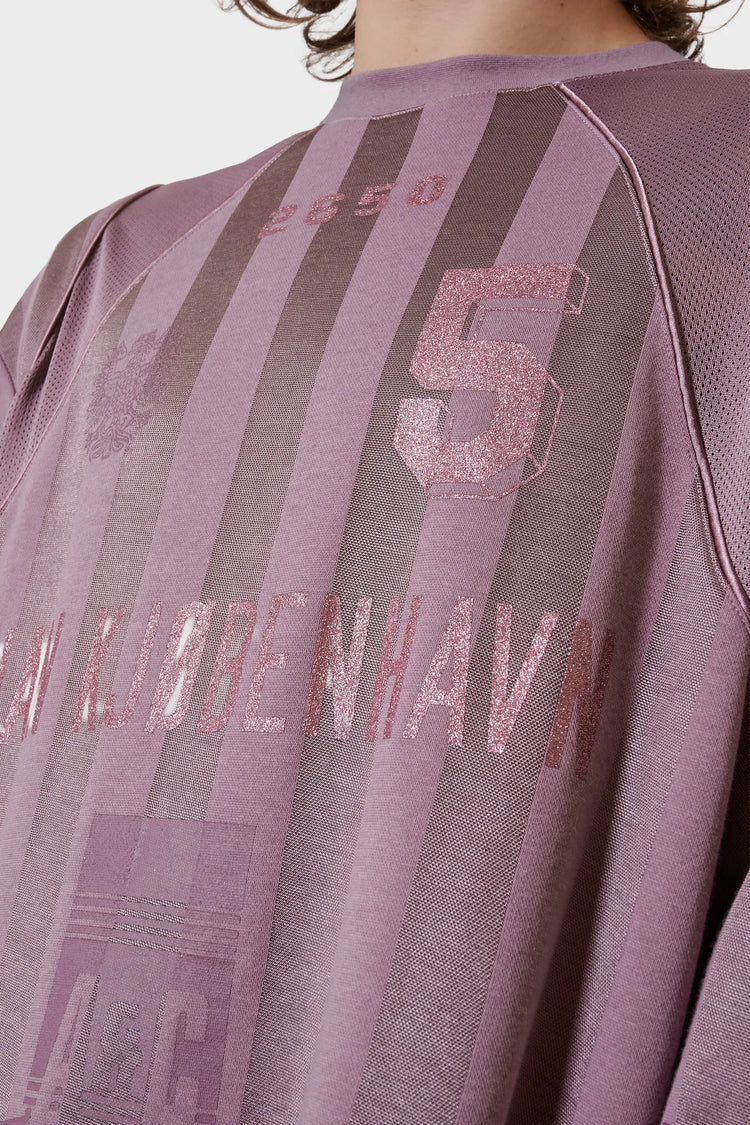 Longsleeve FOOTBALL MESH purpurowy