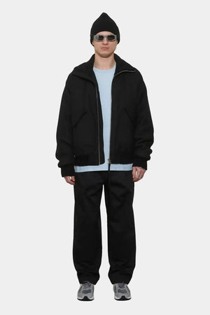meskie#@Kurtka WOOL BOMBER czarna