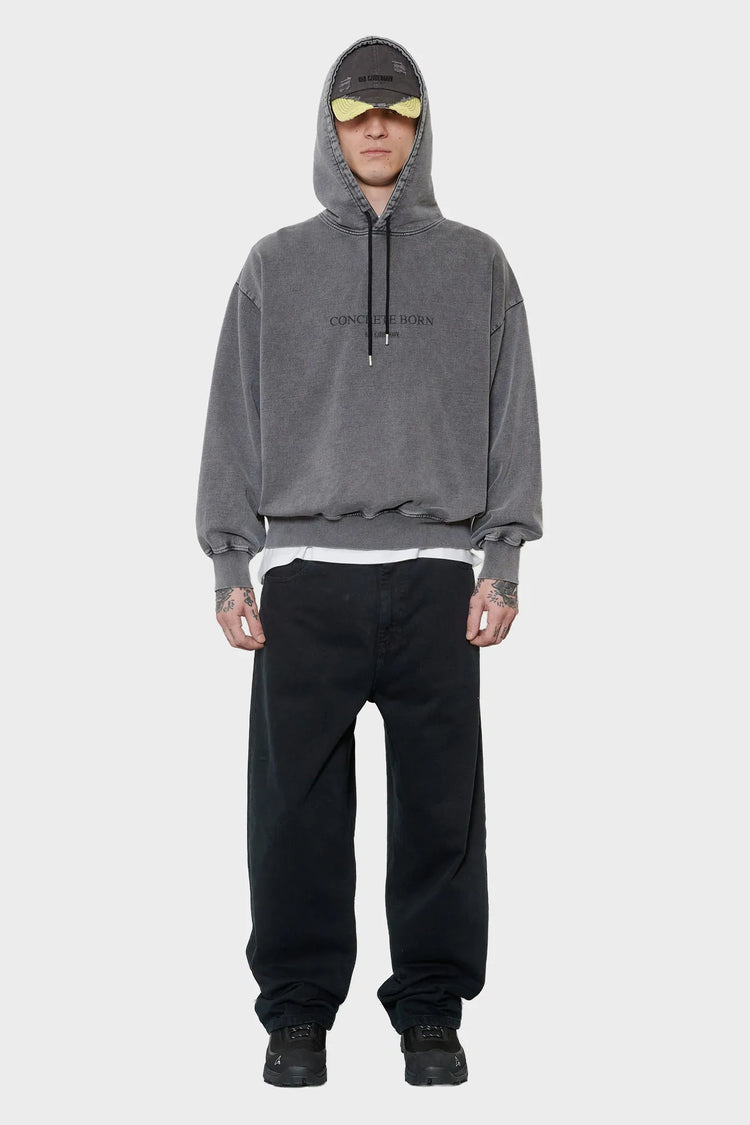 Bluza LOGO OVERSIZED HOODIE ciemnoszara