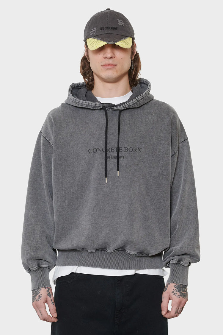 Bluza LOGO OVERSIZED HOODIE ciemnoszara