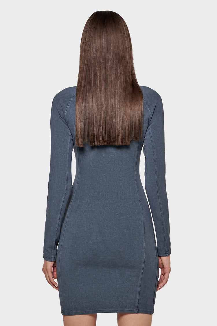 Dress HALF ZIP JERSEY DRESS gray