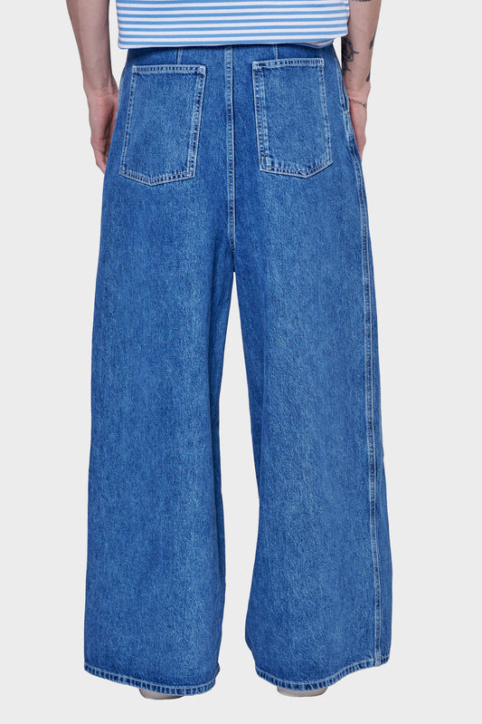 meskie#@Spodnie EXTRA OVER PANTS niebieskie