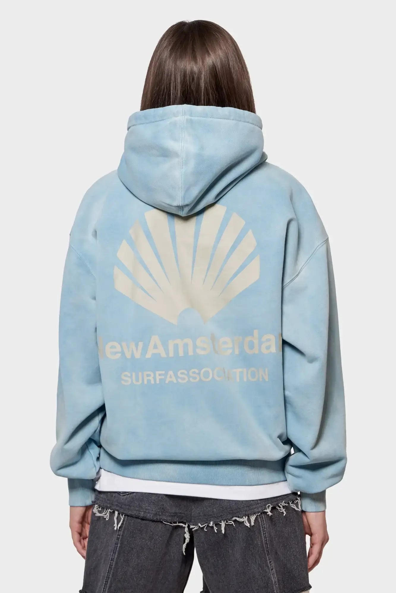 damskie#@Bluza LOGO HOODIE SWEATER niebieska