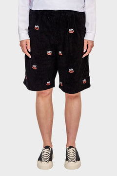 Szorty SEX LOGO AOP EMBROIDERED czarne