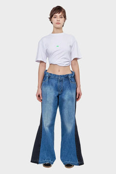 Spodnie BAGGY JEANS niebieskie/czarne
