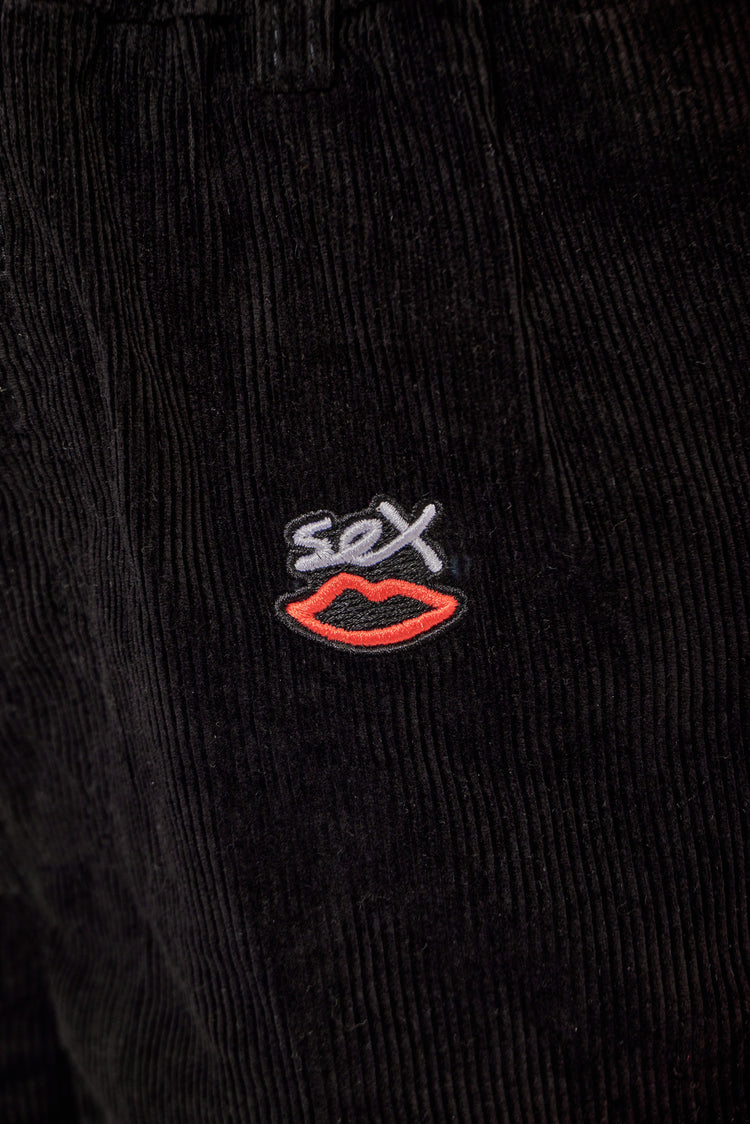 SEX LOGO AOP EMBROIDERED shorts black