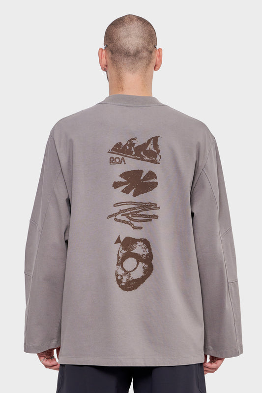 meskie#@Longsleeve GRAPHIC szary
