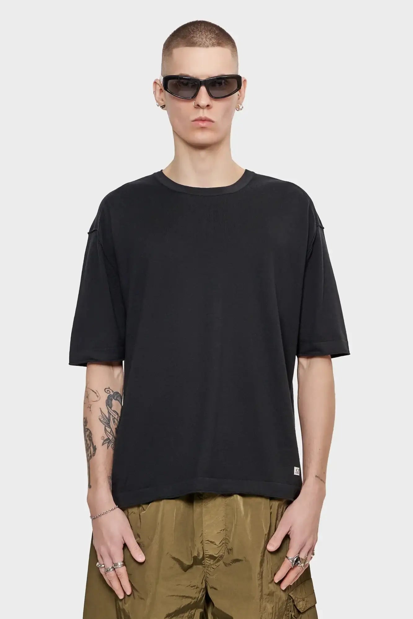 KNITWEAR - CREW NECK T-shirt black