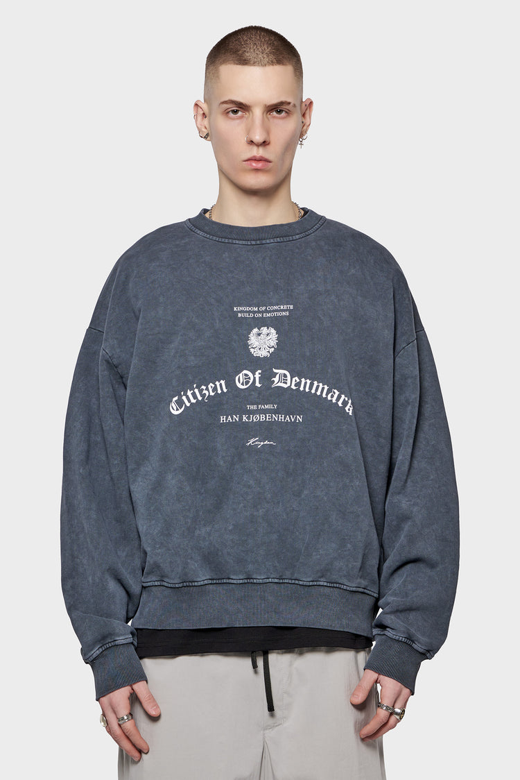 meskie#@Bluza CITIZEN PRINTED CREWNECK szara