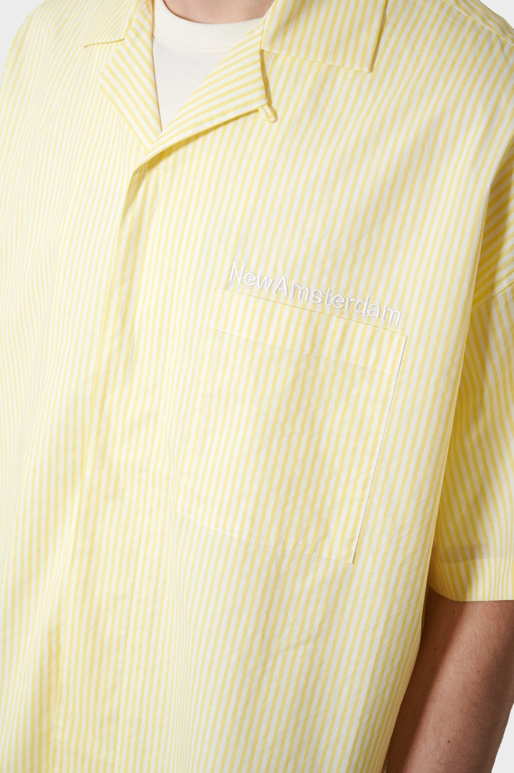 Koszula WIJK SHIRT SHORT SLEEVES żółta