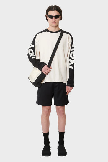 meskie#@Longsleeve NAME LONGSLEEVE piaskowo-czarny