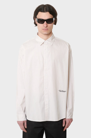 meskie#@Koszula BEACH SHIRT biało-brążowa