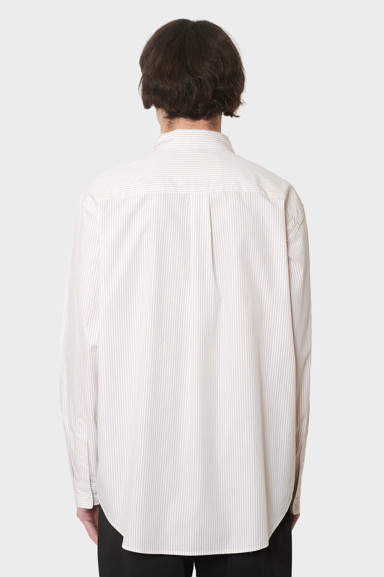 meskie#@Koszula BEACH SHIRT biało-brążowa