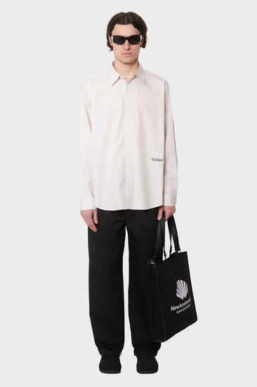 meskie#@Koszula BEACH SHIRT biało-brążowa