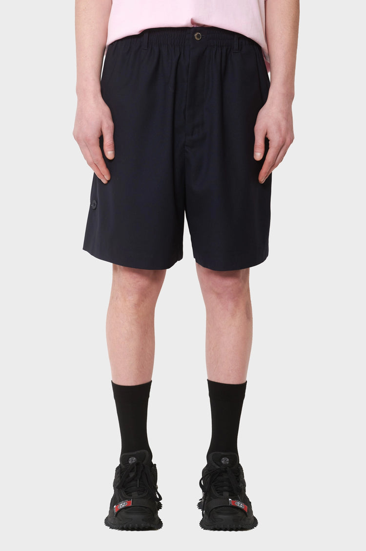 meskie#@Szorty WOOL TRACK SHORTS granatowe