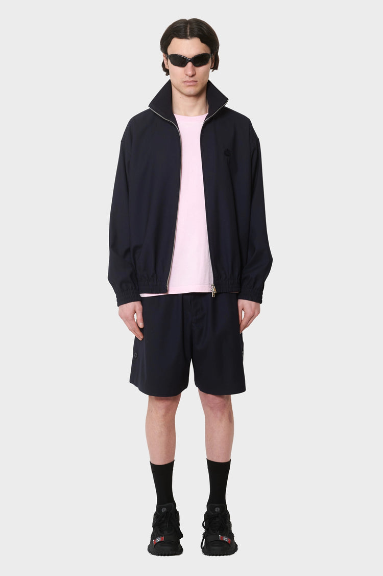 meskie#@Szorty WOOL TRACK SHORTS granatowe