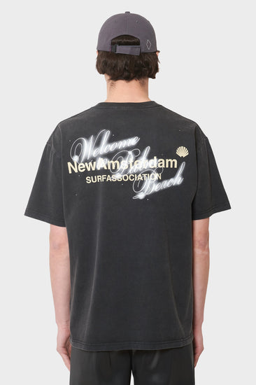 meskie#@Koszulka WELCOME TO PALMBEACH czarna