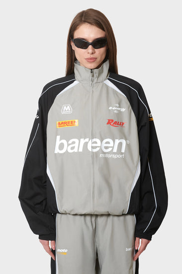 damskie#@Kurtka OVERSIZE TRACK JACKET szara