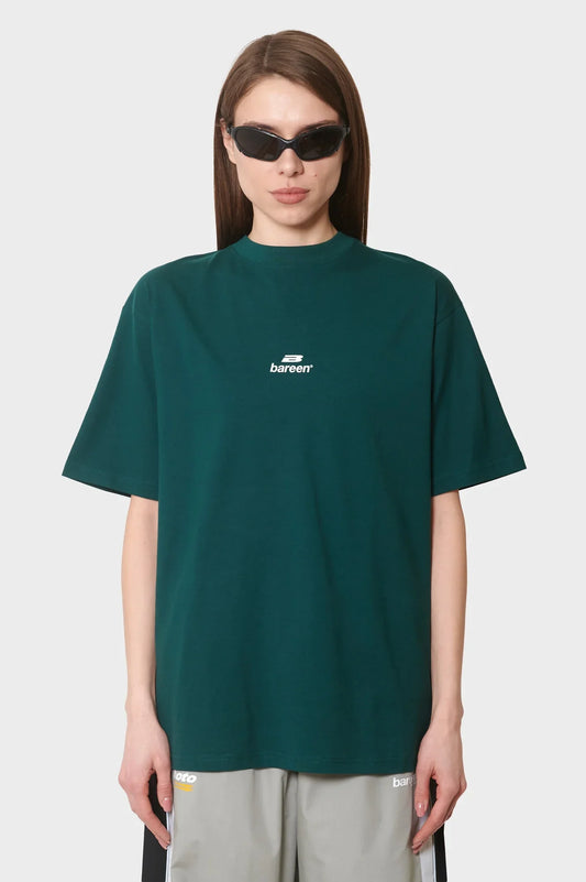 damskie#@Koszulka BOX FIT T-SHIRT zielona