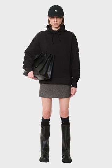 damskie#@Bluza PLATE HOODIE czarna