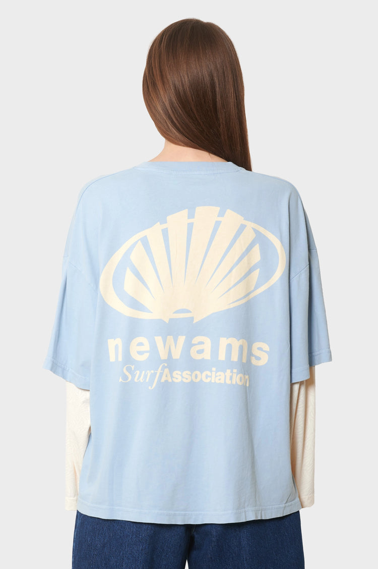 damskie#@Longsleeve CORPORATE LOGO niebieski