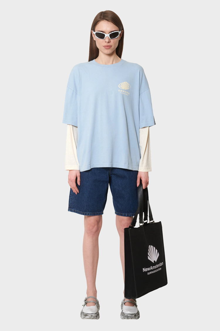 damskie#@Longsleeve CORPORATE LOGO niebieski