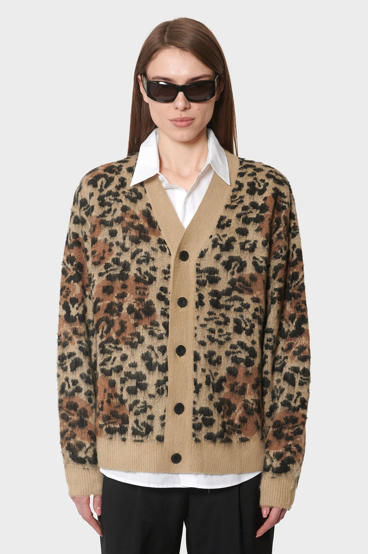 damskie#@Sweter HIBISCUS CARDIGAN printowy