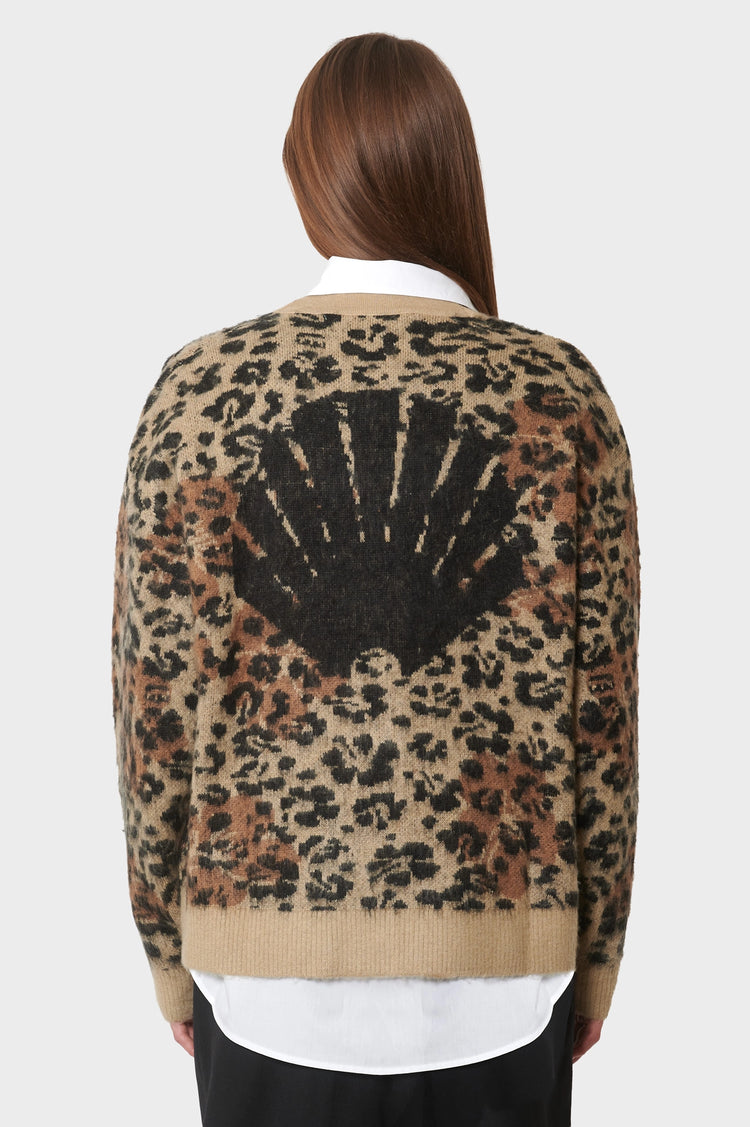 damskie#@Sweter HIBISCUS CARDIGAN printowy