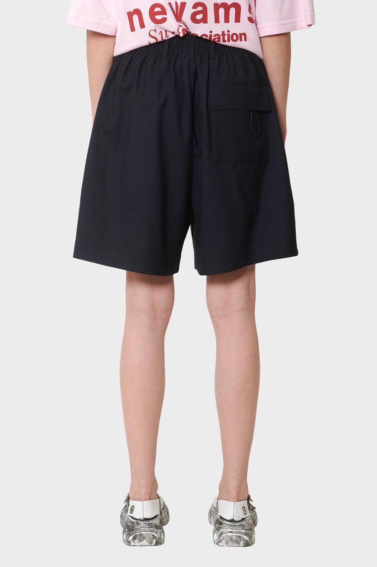 damskie#@Szorty WOOL TRACK SHORTS granatowe