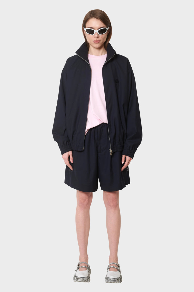 damskie#@Szorty WOOL TRACK SHORTS granatowe