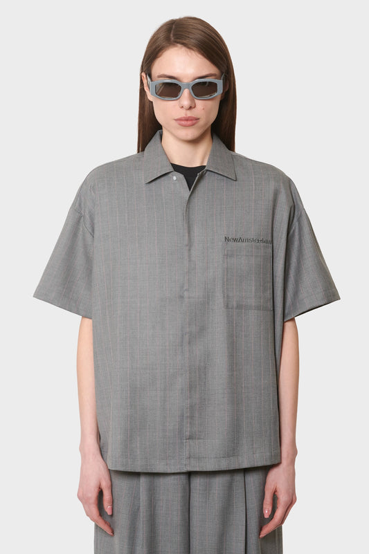 damskie#@Koszula WIJK SHIRT WOOL szara