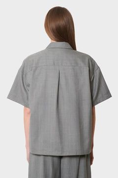 Koszula WIJK SHIRT WOOL szara