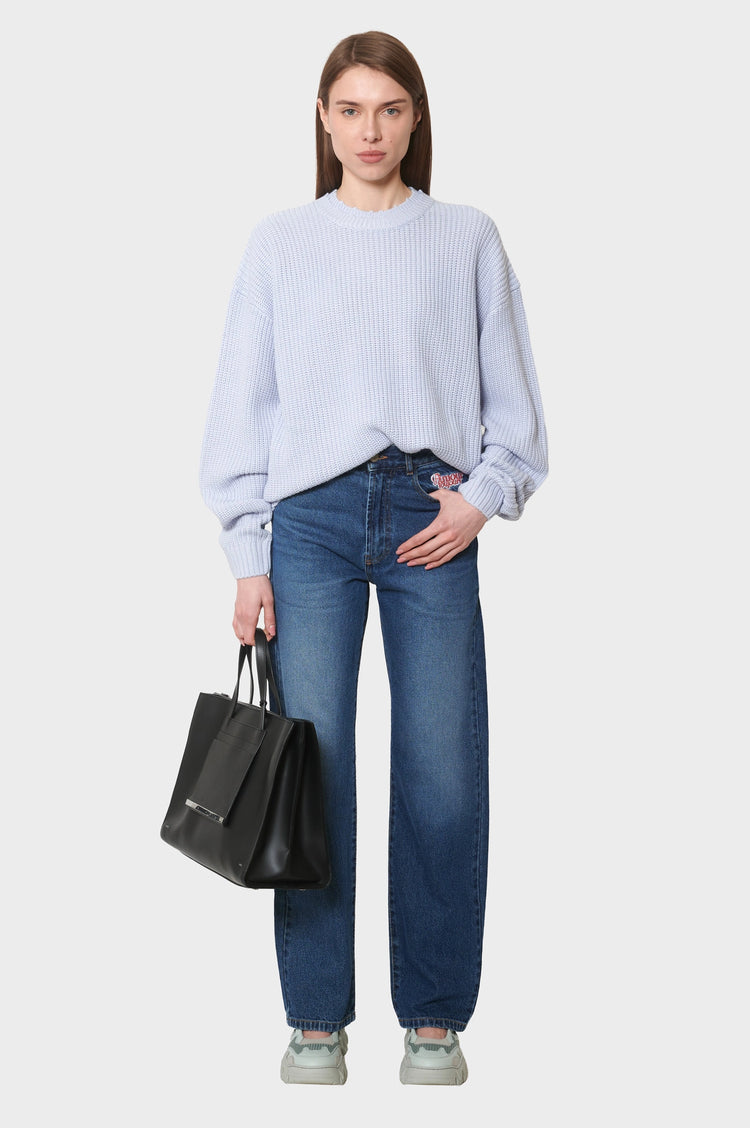 damskie#@Sweter BIG LOGO CREWNECK niebieski