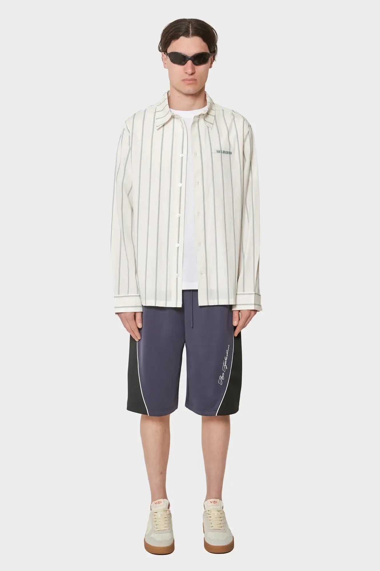 meskie#@Koszula RETRO STRIPED SHIRT biała