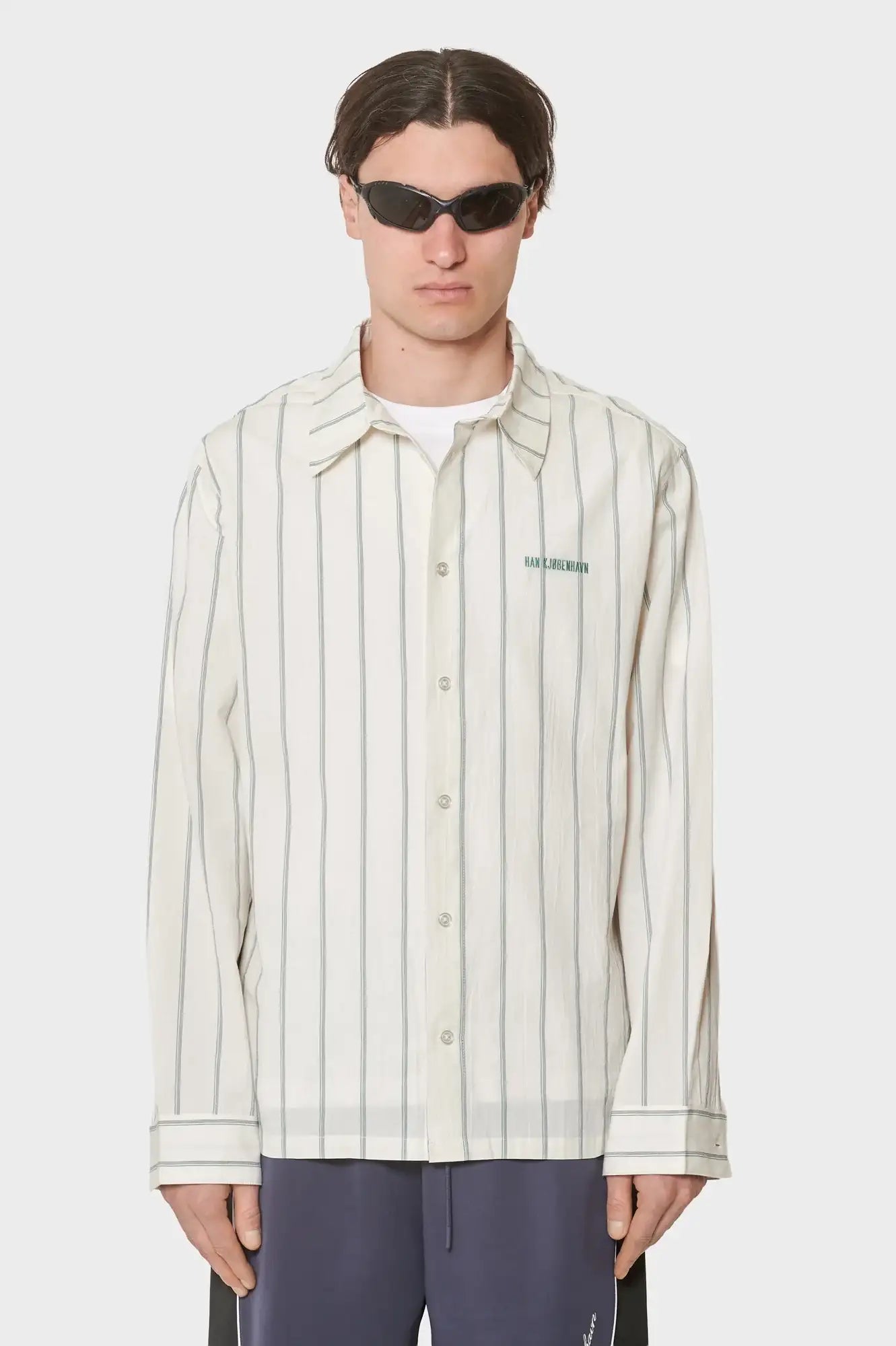 meskie#@Koszula RETRO STRIPED SHIRT biała