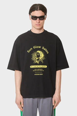 meskie#@Koszulka SUN GLOW OVERSIZED TEE wyprawano-czarna