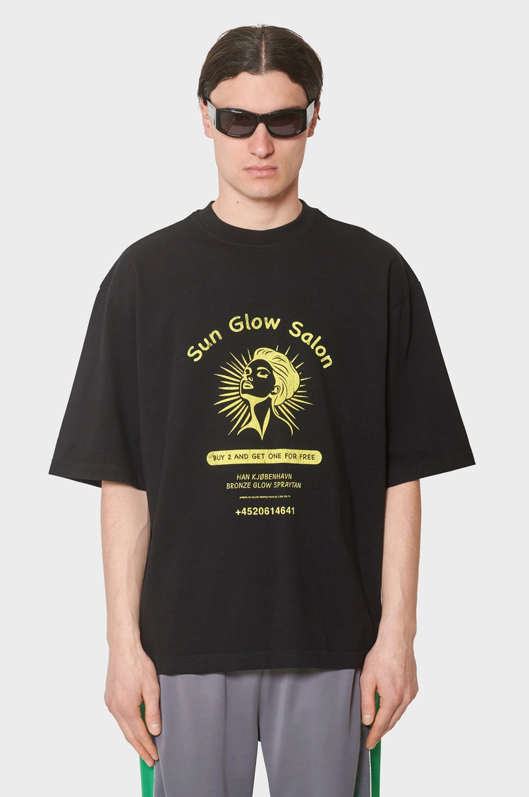  T-shirt SUN GLOW OVERSIZED washed-black