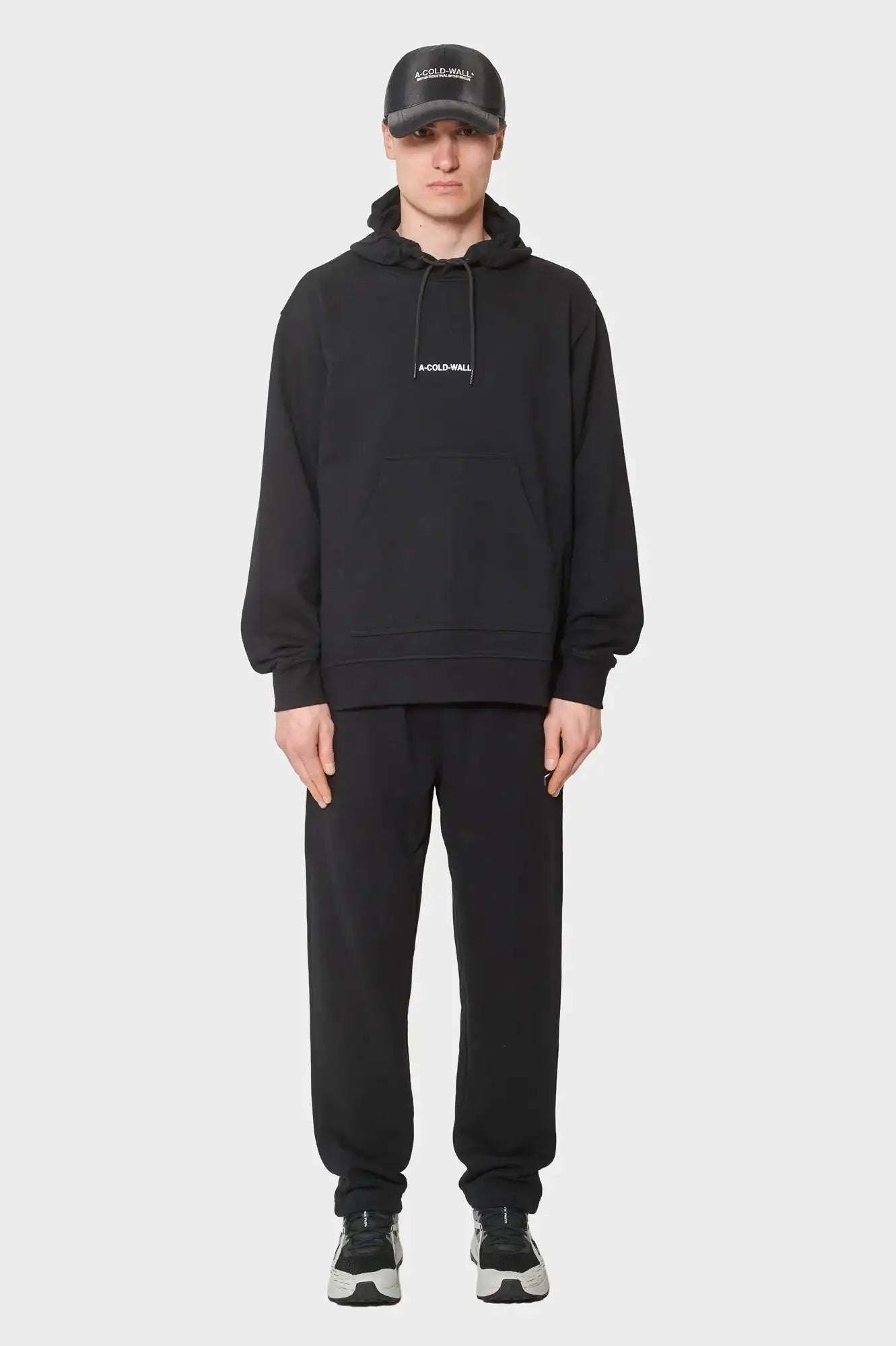 meskie#@Spodnie WOOLMORE LOGO JOGGER czarne