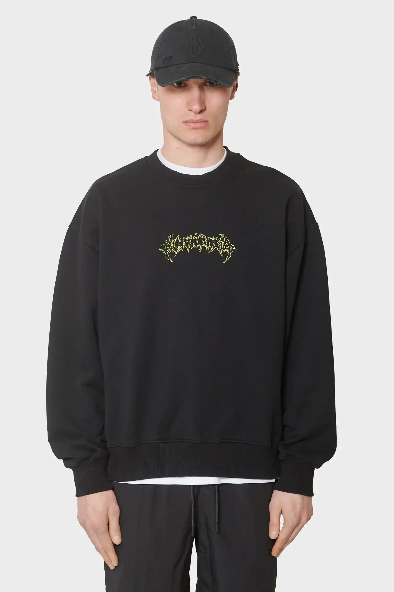 meskie#@Bluza LOVE CORP OVERSIZED CREWNECK czarna